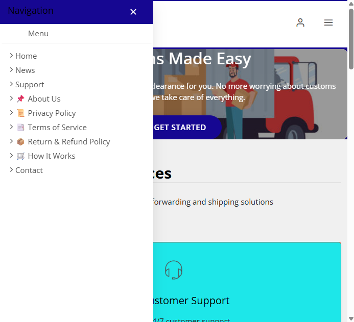 Byship Courier and Logistics web application